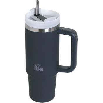 eco life Ecolife ανοξείδωτο ποτήρι θερμός με καλαμάκι stormy sea 900ml 33-BO-5014 5208009003373