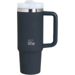 eco life Ecolife ανοξείδωτο ποτήρι θερμός με καλαμάκι stormy sea 900ml 33-BO-5014 5208009003373