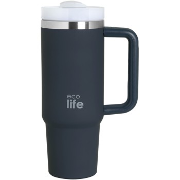 eco life Ecolife ανοξείδωτο ποτήρι θερμός με καλαμάκι stormy sea 900ml 33-BO-5014 5208009003373