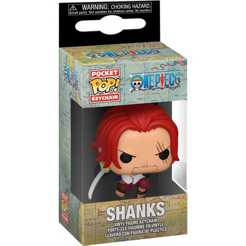 Funko pop! keychain: one piece - shanks novelty keyring - collectable mini figure 91681 889698916813