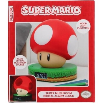 Paladone: super mario - mushroom digital alarm clock (pp10064nn) PP10064NN 5055964792503