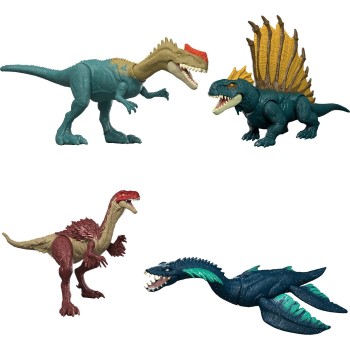 Mattel Jurassic World Frenzy Pack Plesiosaurus Dinosaur Figure, Authentic Toy, Digital Play JGB72 / JKL57 194735352340