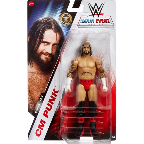 mattel wwe βασικες φιγούρες wwe main event series cm punk act GDF62 / JCV44 194735276721