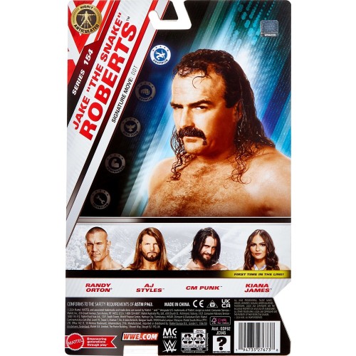 Mattel WWE Jake Roberts Action Figure, Main Event Series 154 6-inch Collectible Superstar With Articulation GDF62 / JCV45 194735