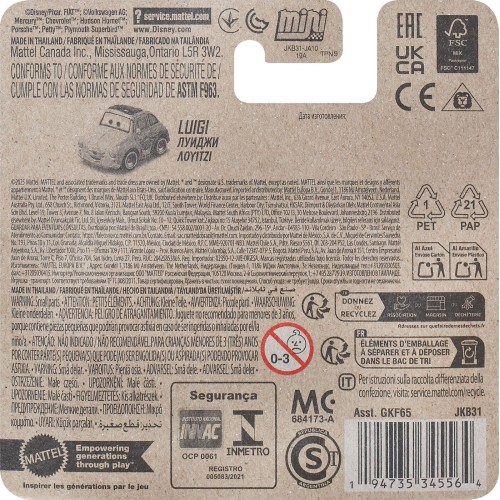 Mattel Disney and Pixar Cars Mini Racers, Small Die-cast Toy Car or Truck (styles May Vary) GKF65 / JKB31 194735345564