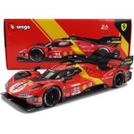 Bburago - 1/18 Ferrari Racing - 499p LMH 202351 - Red - New 2024: Metallic Replica - Detailed Interior - Opening Doors and Hood 