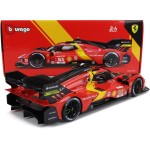 Bburago - 1/18 Ferrari Racing - 499p LMH 202351 - Red - New 2024: Metallic Replica - Detailed Interior - Opening Doors and Hood 