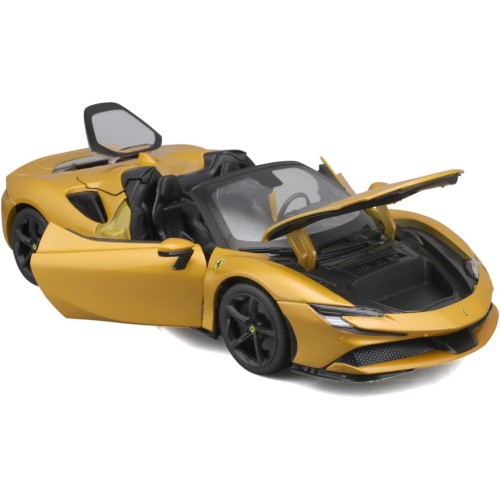 Bburago May Chef Group 16016 Bburago 1:18 Ferrari SF 90 Spider Gold Childrens Vehicle for Ages 3 Years, Yellow, 1:18 Scale 18-16