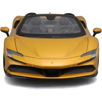 Bburago May Chef Group 16016 Bburago 1:18 Ferrari SF 90 Spider Gold Childrens Vehicle for Ages 3 Years, Yellow, 1:18 Scale 18-16