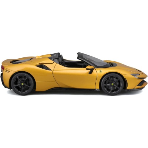 Bburago May Chef Group 16016 Bburago 1:18 Ferrari SF 90 Spider Gold Childrens Vehicle for Ages 3 Years, Yellow, 1:18 Scale 18-16