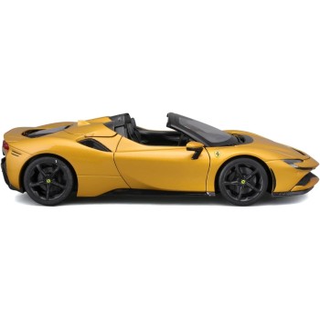 Bburago May Chef Group 16016 Bburago 1:18 Ferrari SF 90 Spider Gold Childrens Vehicle for Ages 3 Years, Yellow, 1:18 Scale 18-16