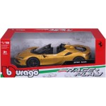 Bburago May Chef Group 16016 Bburago 1:18 Ferrari SF 90 Spider Gold Childrens Vehicle for Ages 3 Years, Yellow, 1:18 Scale 18-16