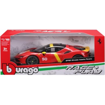 Bburago 1:18 Ferrari RandP Sf90 Stradale Assetto Fiorano, Red 50 18/16021 4893993160211