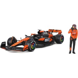 Bburago 1:24 2024 Race Mclaren Mcl38 With Figure, Piastri 81 18/28040 (#81) 4893993018017