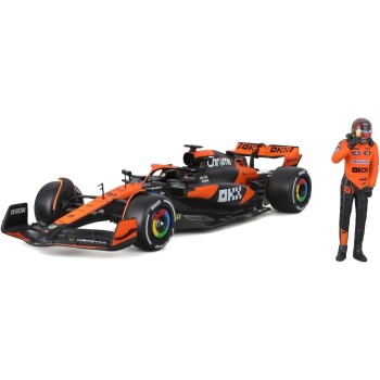 Bburago 1:24 2024 Race Mclaren Mcl38 With Figure, Piastri 81 18/28040 (#81) 4893993018017