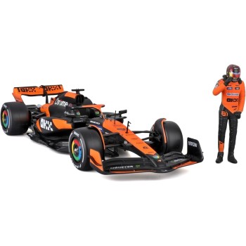 Bburago 1:24 2024 Race Mclaren Mcl38 With Figure, Piastri 81 18/28040 (#81) 4893993018017