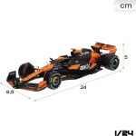 Bburago 1:24 2024 Race Mclaren Mcl38 With Figure, Norris 4 18/28040 (#4) 4893993280407