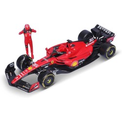 Bburago 1:24 Scale Forumula Racing 2023 Ferrari Sf-23 Diecast Vehicle With Leclerc 16 Figure 18/26809 4893993268092