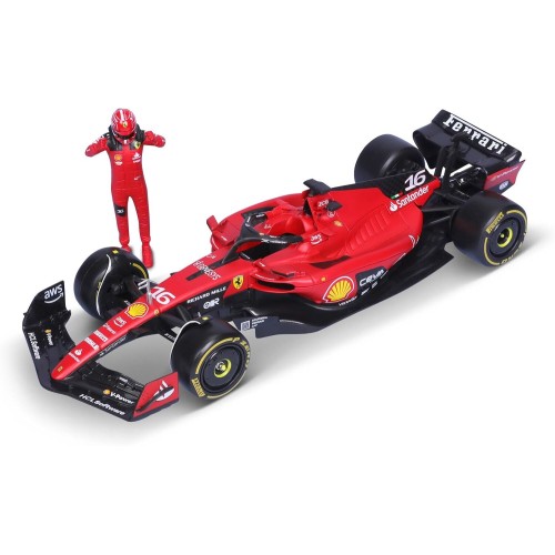 Bburago 1:24 Scale Forumula Racing 2023 Ferrari Sf-23 Diecast Vehicle With Leclerc 16 Figure 18/26809 4893993268092