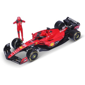 Bburago 1:24 Scale Forumula Racing 2023 Ferrari Sf-23 Diecast Vehicle With Leclerc 16 Figure 18/26809 4893993268092