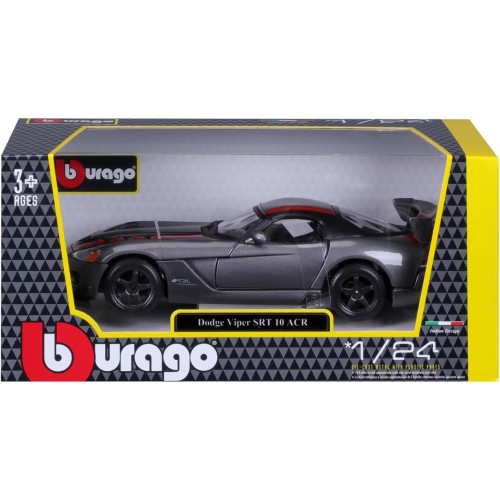 Dodge Viper SRT 10 ACR 1:24 Model Bburago 18-22114 18/22114 GREY 4893993014323