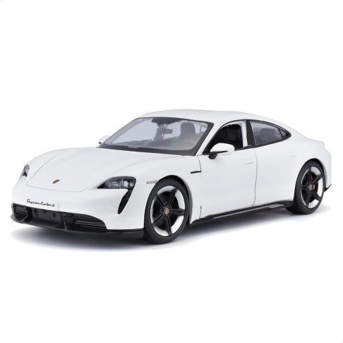 Bburago B18-21098 Porsche Taycan Super Car-1:24 Scale Die Cast Vehicle, White 18/21098 WHITE 4893993210985