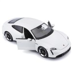 Bburago B18-21098 Porsche Taycan Super Car-1:24 Scale Die Cast Vehicle, White 18/21098 WHITE 4893993210985