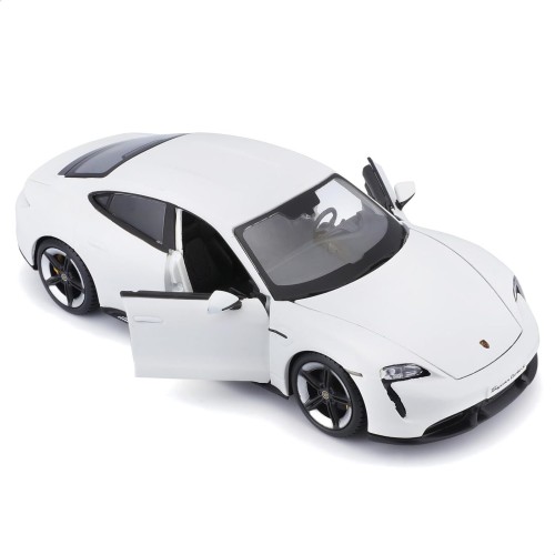 Bburago B18-21098 Porsche Taycan Super Car-1:24 Scale Die Cast Vehicle, White 18/21098 WHITE 4893993210985