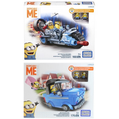 MEGA Παιδικά Τουβλάκια Minions Αυτοκίνητα - 2 Σχέδια DPG74 887961316681