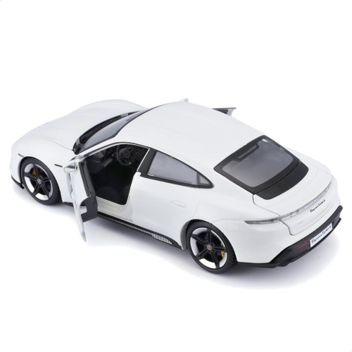Bburago B18-21098 Porsche Taycan Super Car-1:24 Scale Die Cast Vehicle, White 18/21098 WHITE 4893993210985