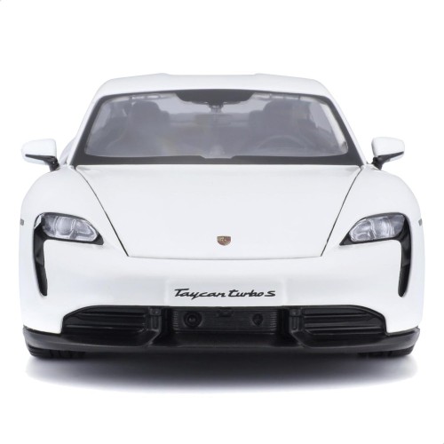 Bburago B18-21098 Porsche Taycan Super Car-1:24 Scale Die Cast Vehicle, White 18/21098 WHITE 4893993210985