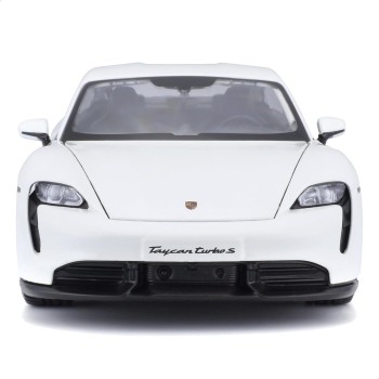 Bburago B18-21098 Porsche Taycan Super Car-1:24 Scale Die Cast Vehicle, White 18/21098 WHITE 4893993210985