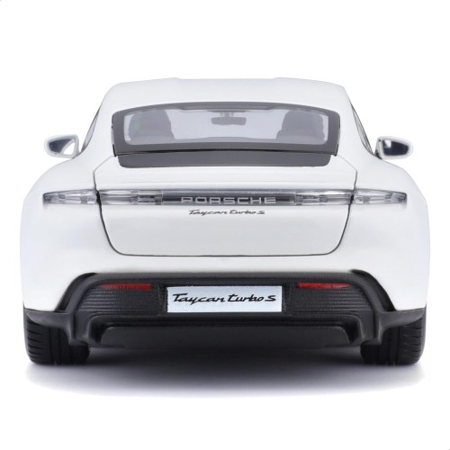 Bburago B18-21098 Porsche Taycan Super Car-1:24 Scale Die Cast Vehicle, White 18/21098 WHITE 4893993210985