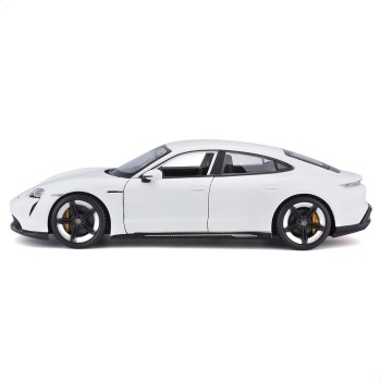 Bburago B18-21098 Porsche Taycan Super Car-1:24 Scale Die Cast Vehicle, White 18/21098 WHITE 4893993210985