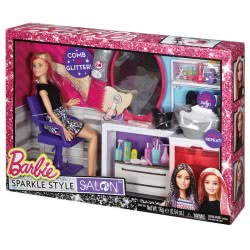 Mattel Barbie Glitter Κομμωτήριο Με Κούκλα DTK05 887961356489