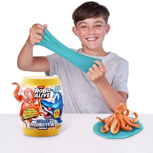 ZURU Robo Alive Deep Sea Monster Surprise Barrel With Octopus and 15+ Surprises (11871155b) 11871155B 4894680046603