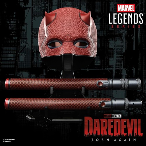 Hasbro Marvel Avengers Marvel Legends Series Daredevil: Born Again Premium Roleplay Mask and Billy Club, Collectibles for Adults