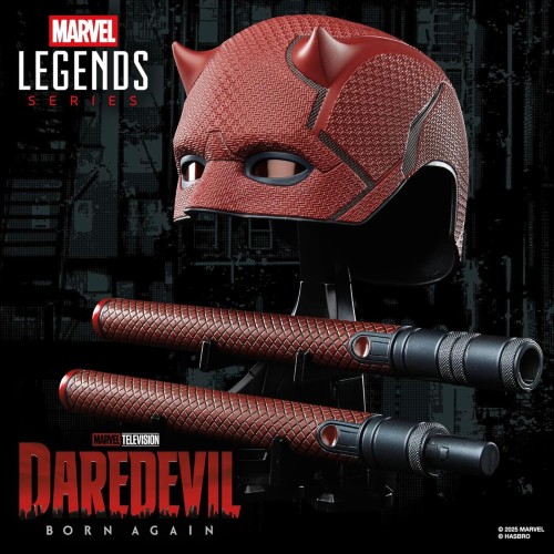 Hasbro Marvel Avengers Marvel Legends Series Daredevil: Born Again Premium Roleplay Mask and Billy Club, Collectibles for Adults
