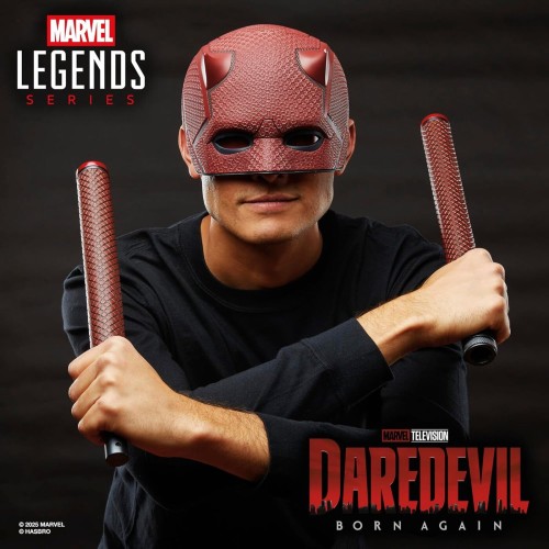 Hasbro Marvel Avengers Marvel Legends Series Daredevil: Born Again Premium Roleplay Mask and Billy Club, Collectibles for Adults