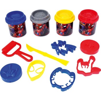 As company as Plasticine Spiderman Bucket With 4 Jars and 8 Tools 200g 3+ Years 1045-03629 5203068036294