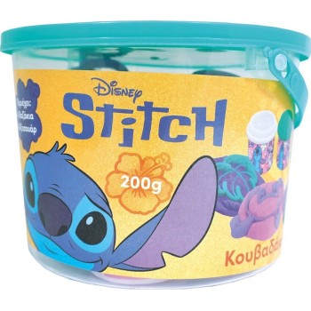 As company as πλαστελίνη stitch κουβαδάκι με 4 βαζάκια και 8 εργαλεία 200g 3+ χρονών 1045-03636 5203068036362