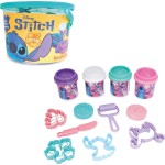 As company as πλαστελίνη stitch κουβαδάκι με 4 βαζάκια και 8 εργαλεία 200g 3+ χρονών 1045-03636 5203068036362