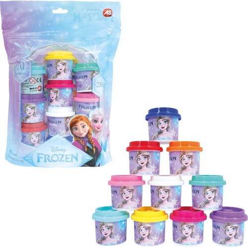 As company as πλαστελίνη frozen σακουλάκι με 10 βαζάκια και καπάκια καλουπάκια 280gr για 3+ χρονών 1045-03624 5203068036249