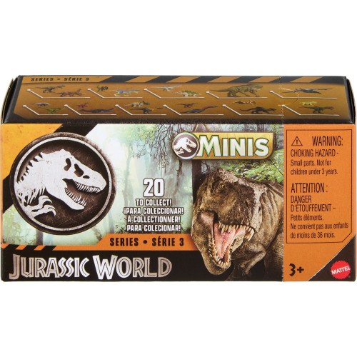 mattel μινι κουτι εκπληξη δεινοσαυρων jurassic world minis tyrannosaurus GWP38 / JLH04 887961945034