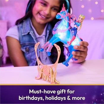 Spin master unicorn academy: train & glow river - isabel & river doll (6075347) 6075347 681147103016
