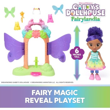 Gabbys Dollhouse Spin master gabby's dollhouse: fairylandia - fairy magic reveal playset 6075629 681147107908