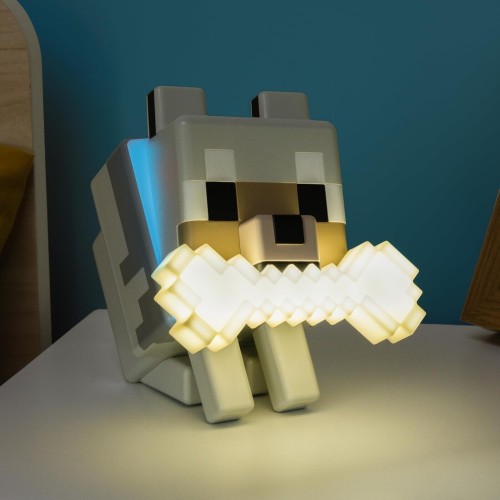 Paladone minecraft wolf globuddies 3d colour changing light, officially licensed led PP14761MCF 5056577758337