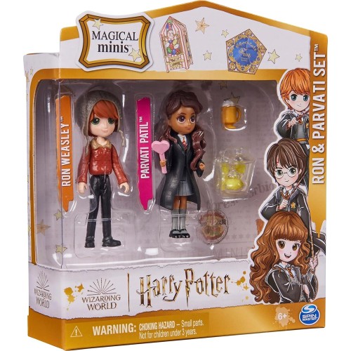 Spin master wizarding world harry potter: ron & parvati set magical minis (6064902) 6064902 778988431818