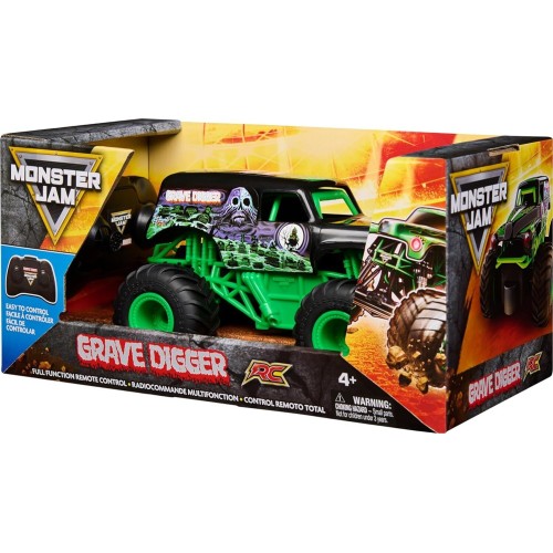Spin Master Monster Jam, Authentic Grave Digger RC, 1:24 Scale, 2.4 Ghz, for Ages 4 and 6044955 778988548264