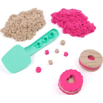 Spin Master kinetic sand, cookie jar set with 227 g  sand 2 colours, 1 tool and 2 shape 6071549 681147043039